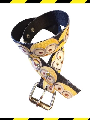 Minions Belt 33" Cartoon Character Yellow Black Adjustable Buckle Cosplay... - Image 1 of 4
