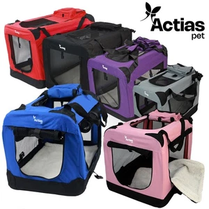 Fabric Dog Crate Puppy Carrier Pet Cat Soft Portable Travel Kennel Cage House - Picture 1 of 84