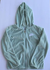 Nike Kids Zipper Jacket Girls 5–6 YRS Athletic Sports Green - Picture 1 of 5
