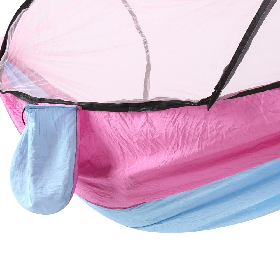 Camping Hammock With Mosquito Net Tent Hanging Bed Swing Chair (Blue) BL - Image 1 of 4