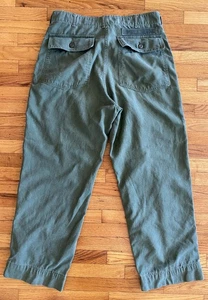 Vintage Original USN OG-107 Cotton Sateen Type 1 Pants Mens 36x33 Zipper History - Picture 1 of 23
