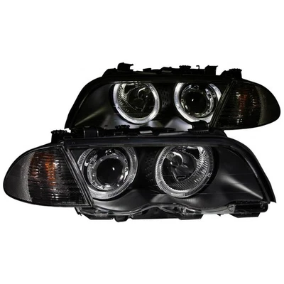 Anzo 121261 Headlight For BMW 323i 1999-2000 Left & Right Halogen Black Housing - Image 1 of 3