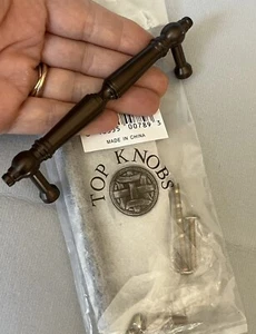 New Top Knobs  drawer bar pull handle 3 3/4 CC Oil Rubbed Bronze Brown We Have 4 - Picture 1 of 4