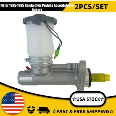 2 X Brake Master Cylinder for Honda Civic Prelude Accord/Acura Integra 13-2200 Foto 1 de 4