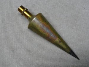 PLOMADA TOPÓGRAFO DE LATÓN MACIZO K&E con punta de acero 16 oz Keuffel & Esser 830010 - Imagen 1 de 10