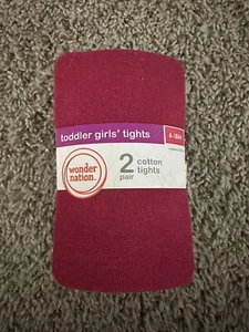 Wonder nation Girls’ Flat Rib Tights , 2- Pack . Size 6-18 Months - Picture 1 of 4