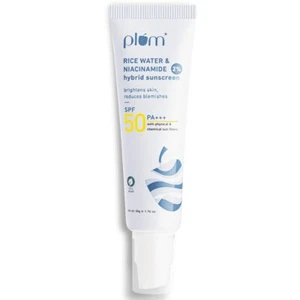 Plum 2% Niacinamide & Rice Water Sunscreen SPF 50 PA+++Women & Men👩‍🦰👨 50g - Picture 1 of 5