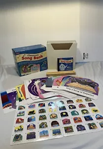 RARE Lakeshore Classroom Song Bank 40 Song Cards & Wooden Stand Music Poems READ - Picture 1 of 6