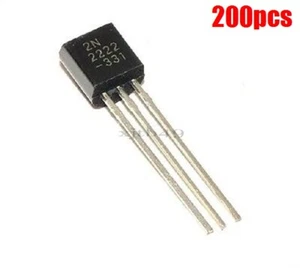 200Pcs TO-92 2N2222A 2N2222 Npn Transistor New Ic cu - Foto 1 di 2