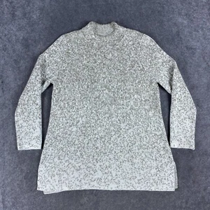 Pure Jill Sweater Womens Medium Petite Beige Long Sleeve Tunic Length Mock Neck - Picture 1 of 13