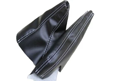 Fits 91-99 Mitsubishi 3000GT Real Leather Manual Shift & EBrake SET White Stitch Foto 1 de 4