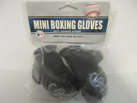 Colorado Rockies Mini Boxing Glove Set [NEW] MLB Hang MMA Fight Car Truck Cover