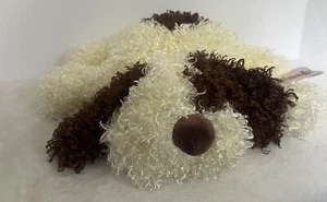 Ganz Heritage White Brown Flopimals Dog Plush 11" Stuffed Animal Floppy Shaggy - Picture 1 of 7