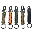 Paracord Carabiner Keychain with Clip Outdoor Emergencies Survival Tools