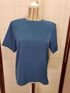Worthington Dark Teal Silky Blouse Women's Size MP - Picture 1 of 4