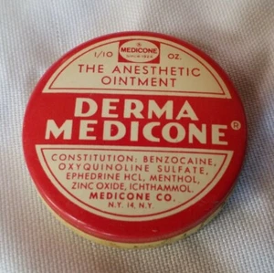 Vintage Advertising Tin Container "Derma Medicone Ointment" Medicone Co NY USA! - Picture 1 of 5