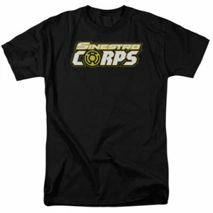 Green Lantern Sinestro Corps Logo T Shirt Licensed Comic Book Tee Black - Picture 1 of 2