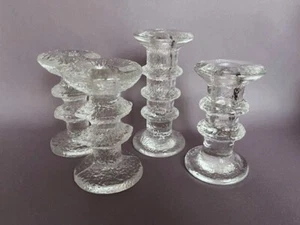 2--IITTALA FINLAND FESTIVO 2-RING CANDLE HOLDERS + 2--FAUX/ FAKE FESTIVO--READ! - Picture 1 of 15