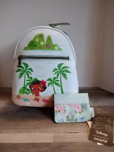 Loungefly Disney Baby Moana Mini Rucksack und Stitch Kartenhalter/Geldbörse Neu mit Etikett - Bild 1 von 15