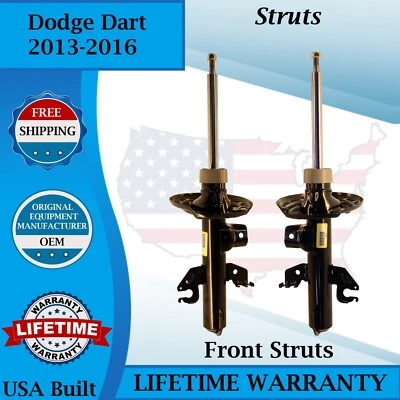 Puntales delanteros originales KYB para Dodge Dart 2013-2016 garantía de por vida Foto 1 de 4