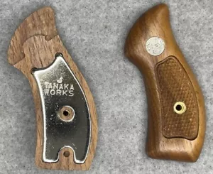 Tanaka + Weight Grip Series Walnut Checker For J-Frame Round Bat - Picture 1 of 2
