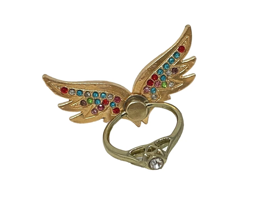 360 Rotating Phone Ring Stand Holder iPhone Galaxy Cell Phone Wing Crown Cross - Image 1 of 1