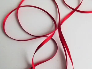 Berisfords Double Satin Ribbon, Poppy Red 21, 7mm x 5 metres, r35017 21 - Picture 1 of 2