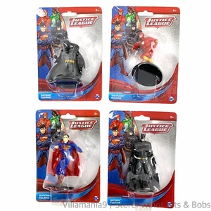  Lot of 4 Justice League DC Mini Figures Cake Toppers (2) Batman Superman Flash  - Picture 1 of 5