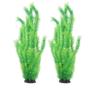  2 Pcs Aquarium Plants Plastic Realistic Decorations Large and Tall - Picture 1 of 19