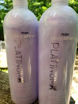 2x RUSK Deepshine PlatinumX Conditioner, Eliminates Brassiness  33.8 oz - Image 1 of 2