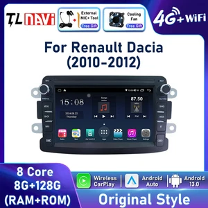 For Renault Dacia 2010-2012 Stereo Android CarPlay Car Radio Screen GPS Player - Picture 1 of 39