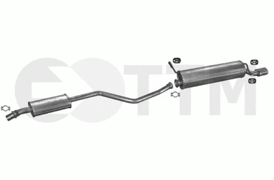BFC CITROËN ZX 1.1 1.4 1.6 1.8 1.9 D 1991-1998 Ligne D'échappement Silencieux