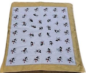 Bufanda Bandana Vintage Walt Disney Mickey Mouse Tostada y Blanca Color Rápido Algodón - Imagen 1 de 24