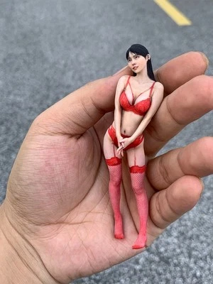 Resin Diorama 1:18 Red Sexy Bikini Girl Miniature Figurine Doll Toys Scene Props - Image 1 of 4