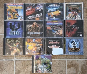 Vintage PC Games Lot - 13 Titles Mixed Genres Retro Gaming CD-ROM - Picture 1 of 6