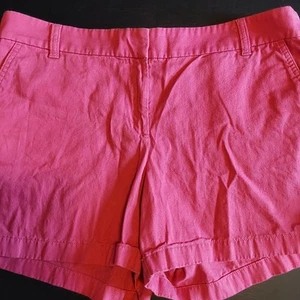 J. Crew Chino ReImagined Damenshorts Gr. 14 pink 5" Knopf Reißverschluss Baumwollmischung - Bild 1 von 10