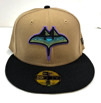 Tampa Bay Rays MLB NE 2024 ALT 2 City Connect Fitted Hat~ Khaki/Black - Image 1 of 4