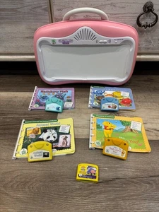 Leap Frog Little Touch Leap Pad System Infant Toddler  4 Cartridge + Books! Pink - Picture 1 of 9