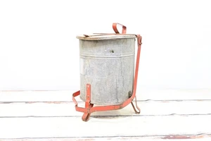 Vintage Justrite Oily Rag Waste Can Garage Waste Receptacle 5 Gallon Industrial - Picture 1 of 12