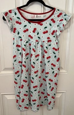 Lily & Londyn’s Kids Girl’s Cherry Print Casual Dress Size 14 Summer Pockets - Image 1 of 4