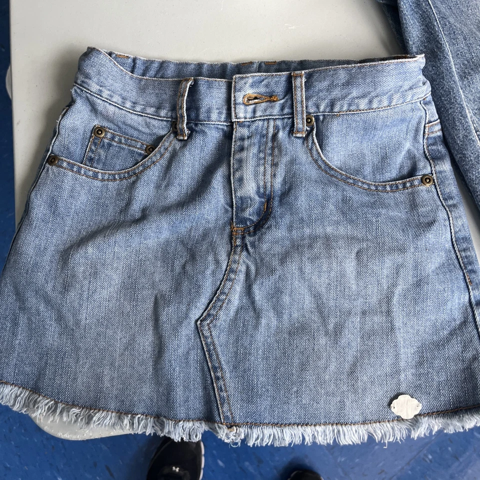 Girls Beforever American Girl Faded Cotton Denim Jean Skirt - For Girls Size 7  - Image 1 of 4