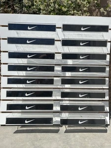 Nike Lot Of (16) Slat Wall Display Shoe Shelves Black USA 80s 90s VTG Store - Picture 1 of 4