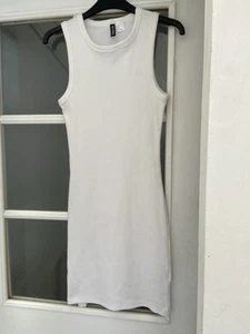 White Ribbed H&M vest dress Size S - Picture 1 of 5