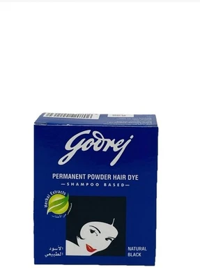 Tinte permanente en polvo Godrej extractos de hierbas negro natural Foto 1 de 2