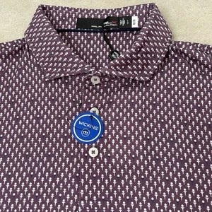 Ralph Lauren RLX Shirt Men’s Large Golf Polo Performance Stretch Wicking Graphic - Picture 1 of 7