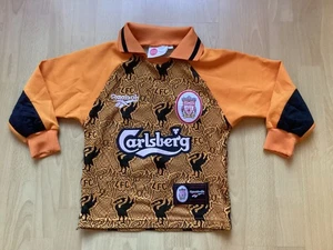 Vintage Boys 1996/97 LIVERPOOL GOALKEEPER SHIRT REEBOK ORANGE 22/24” - Picture 1 of 5
