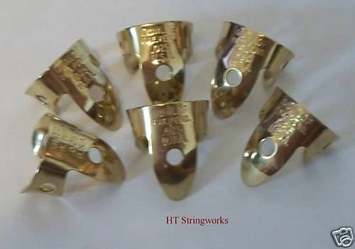 Banjo Parts Dunlop Finger Picks .025 Brass (6) ~New~ FREE Shipping To The U.S. - Image 1 of 1