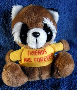 *1800* Friends are Forever' Raccoon -  Russ Berrie #607 - 16cm - plush - vintage - Picture 1 of 4