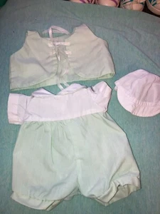 Vintage Cabbage Patch Kids/doll Clothes - Green Preemie Outfit w Hat (542) - Picture 1 of 3