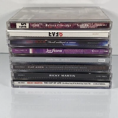 Lot Of 8 CD's 90s 00s Pop Rock EVE6 Kid Rock JENNIFER LOPEZ RICKY MARTIN AIKEN Foto 1 de 3